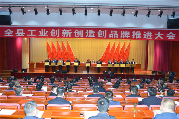 通亞汽車董事長楊奉欽出席“全縣工業創新創造創品牌推進大會”